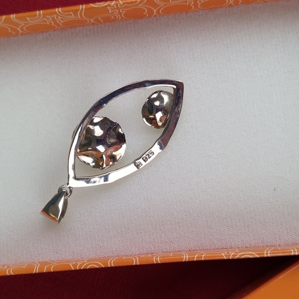 Gorgeous Pendant Pearls & Mexican Silver Talleres De Los Ballesteros - Picture 3 of 5